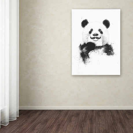 Funny Panda // Canvas (14"W x 19"H x 2"D)