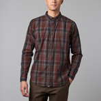 Kevin Long-Sleeve Button-Down Shirt // Grey (M)