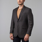 Wool Sport Coat // Charcoal + Navy + Brown Check (US: 40R)