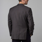 Wool Sport Coat // Charcoal + Navy + Brown Check (US: 44R)