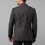 Wool Sport Coat // Charcoal + Gray + Burgundy Check (US: 36S)