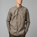 Camden Long-Sleeve Button-Up Shirt // Dark Khaki (M)