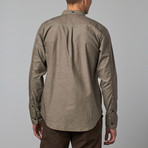 Camden Long-Sleeve Button-Up Shirt // Dark Khaki (S)
