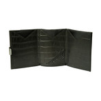 Leather Wallet // Caiman Black
