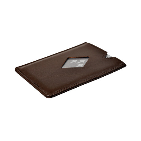 City Leather Card Holder // Brown