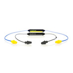 Liberate Bluetooth Earplug Headphones (Blue + Yellow)