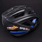 Turn Indicator Helmet // Black + Blue (Medium)
