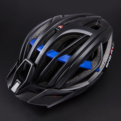 Turn Indicator Helmet // Black + Blue (Medium)