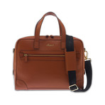 Berkeley Top Zip Grain Leather Briefcase // Brown