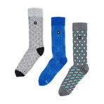 The Everyday Man // Heather Grey + Cyan + Indigo + Charcoal + Cyan // Set Of 3