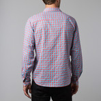 Howard Gingham Button-Up // Pink + Turquoise (S)