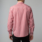 Howard Gingham Button-Up // Red + White (XL)
