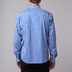Howard Gingham Button-Up // Blue + White (S)