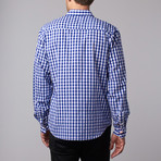 Howard Gingham Button-Up // Navy + White (XL)
