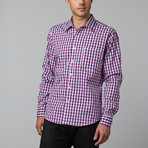 Howard Gingham Button-Up // Purple + White (L)