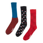 The Dapper Man // Black + Cyan + Orange + Red // Set Of 3