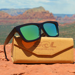 Detroit // Brown Stained Bamboo // Polarized (Gray Lenses)