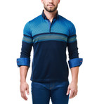 Maceoo // Long-Sleeve Polo // Blue (XL)