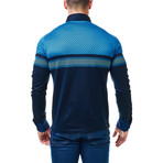 Maceoo // Long-Sleeve Polo // Blue (XL)