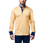Long-Sleeve Polo // Yellow + Blue (XL)