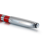 Octavius Platinum Carmine Rollerball Pen