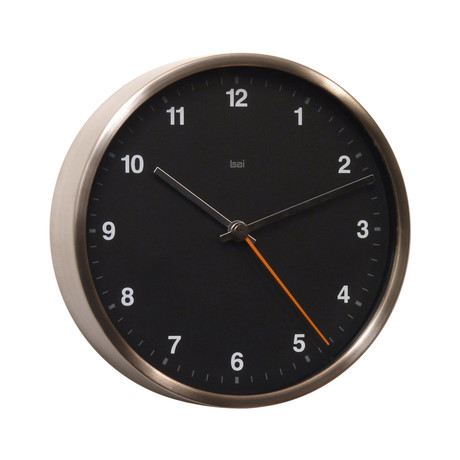 6" Designer Wall Clock Helio // Black