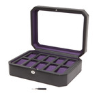 Windsor // 10 Piece Watch Box (Black + Purple)