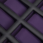 Windsor // 10 Piece Watch Box (Black + Purple)