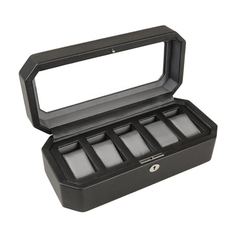 Windsor // 5 Piece Watch Box (Black + Gray)