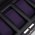 Windsor // 5 Piece Watch Box (Black + Purple)