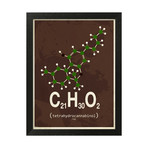 Molecule THC // Brown (Stone Wood Frame)