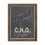 Molecule Licorice (Stone Wood Frame)