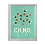 Molecule Caffeine (Silver Wood Frame)