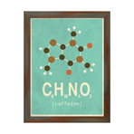 Molecule Caffeine (Silver Wood Frame)