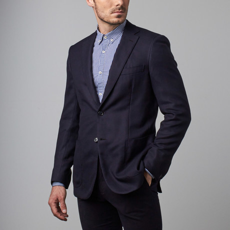 Textured Formal Jacket // Navy (Euro: 48)