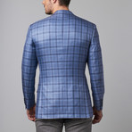 Windowpane Plaid Formal Jacket // Light Blue (Euro: 48)