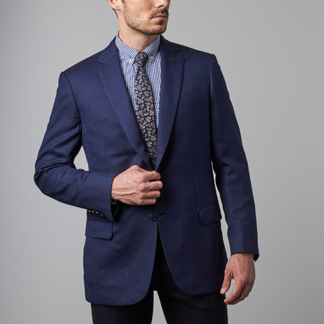 Textured Formal Jacket // Black + Blue (Euro: 53)