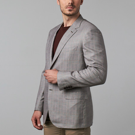 Glen Plaid Formal Jacket // Black + Grey (Euro: 56)