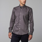 Subtle Scroll Floral Button-Up Shirt // Gray (XL)