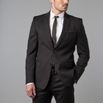Twill Notch Lapel Mid Weight Suit // Black (Euro: 48)