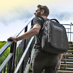 Solar Powered Anti-Theft Backpack // Stealth Black