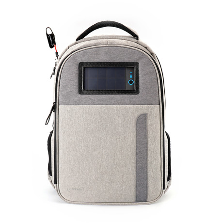 Solar Powered Anti-Theft Backpack // Titanium Gray