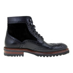 Treaded Brogue Boot // Black (Euro: 40)