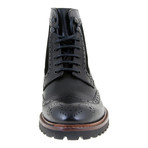 Treaded Brogue Boot // Black (Euro: 40)