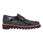 Monk Strap Brogue Shoe // Black + Bordeaux (Euro: 44)