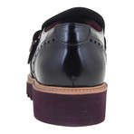 Monk Strap Brogue Shoe // Black + Bordeaux (Euro: 44)