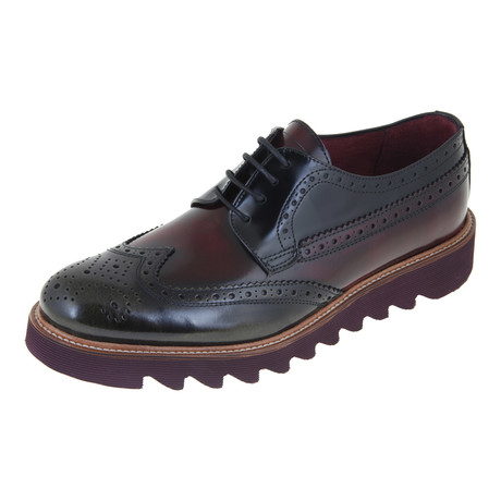 Treaded Brogue Derby // Black + Bordeaux (Euro: 40)