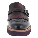 Monk Strap Brogue Shoe // Black + Bordeaux (Euro: 44)