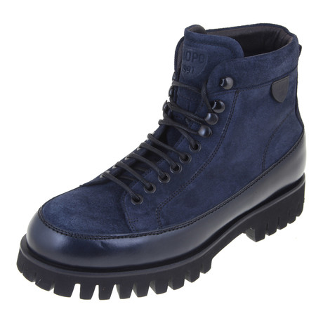 Suede Treaded Work Boot // Navy (Euro: 40)