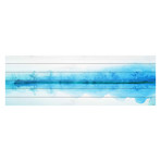 Smokey Blue Reflection // White Wood (45"W x 15"H x 1.5"D)